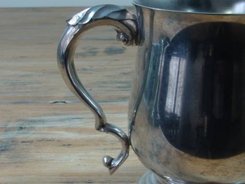 Vintage silver plated large Mug