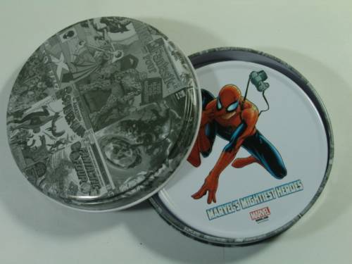 Marvel Coasters with Spiderman motive, set of 4 in tin