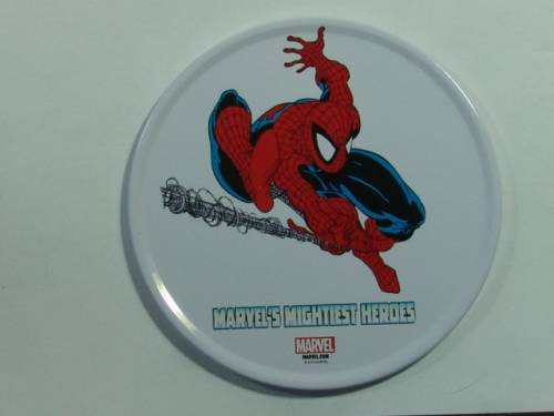 Marvel Coasters with Spiderman motive, set of 4 in tin