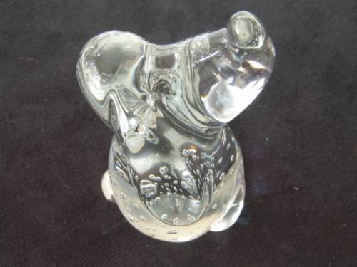 Vintage solid bubble glass Snoopy, Bloodhound  Paperwieght