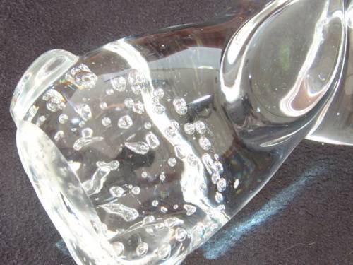 Vintage solid bubble glass Snoopy, Bloodhound  Paperwieght
