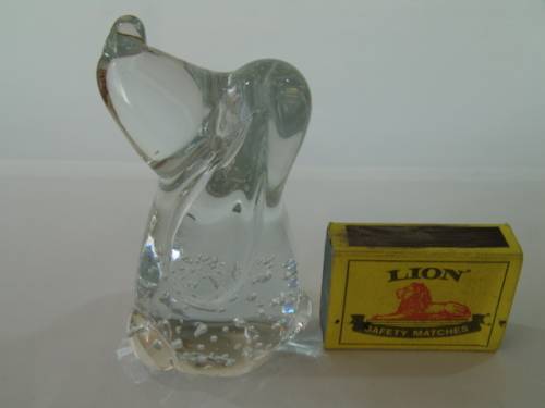 Vintage solid bubble glass Snoopy, Bloodhound  Paperwieght