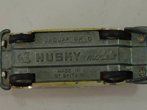 Husky, Jaguar MK10 chromed collectable scale model car, scale 1:64, Great Britain, 60's, very rare