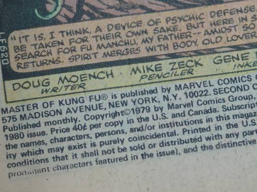 Marvel comics group, Master of Kung Fu, Vol.1 no. 84, 1980, vintage collectable comic book