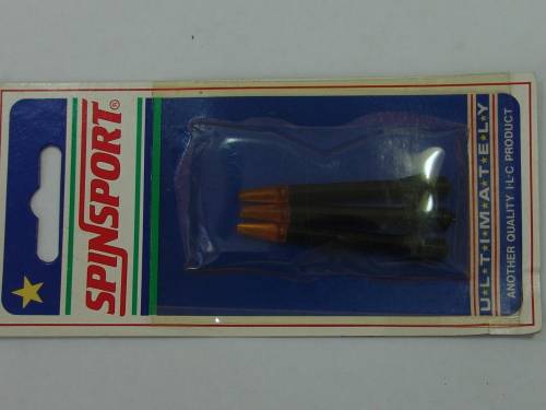 SpinSport Dart Shafts, pack of 3, 1/4 BSF - Black and orange - in original packing, vintage