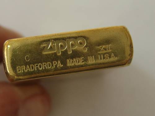 Vintage Zippo Bradford PA Lighter, USA - gold