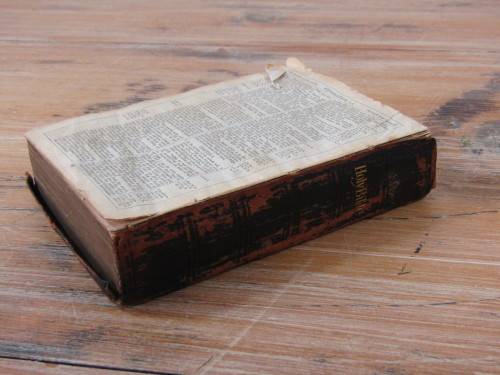 Antique 1876 Holy Bible, Oxford, English, 10cm x 15cm