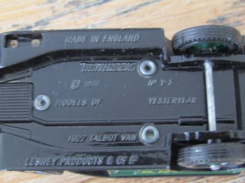 Collectable metal die cast scale model, Matchbox Models of Yesteryear 1927 Talbot, 1:47, mint in Box