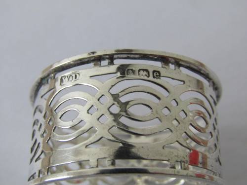 Vintage hall marked solid silver Servette ring, 14grams, Bermingham 1904