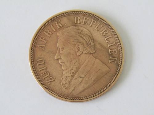 1898 ZAR Penny coin, excellent condition, ready for grading