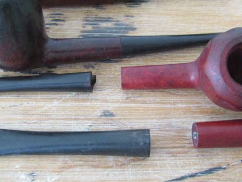 Lot of vintage wooden pipes