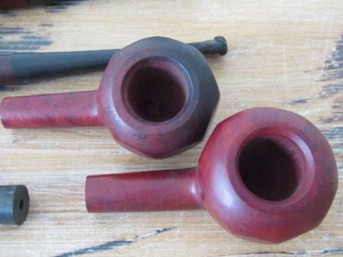 Lot of vintage wooden pipes