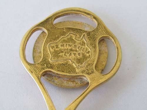 Vintage collectable gold plated spoon, Australia Kookaburra
