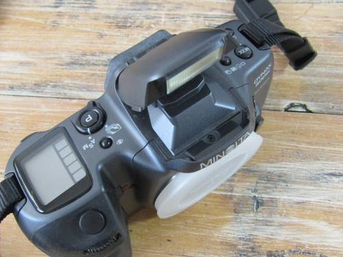 Vintage Minolta Dynax 500si Super Camera with 5400xi Flash, Macro zoom Lens,AF70-210 Lens and extras