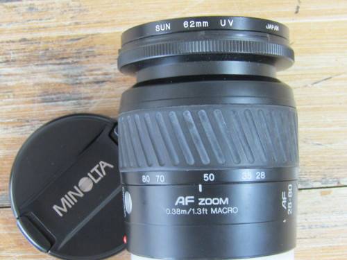 Vintage Minolta Dynax 500si Super Camera with 5400xi Flash, Macro zoom Lens,AF70-210 Lens and extras