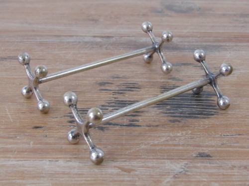 Set of two matching silverplated Knife rests, 8cm
