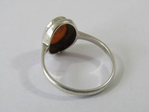 Antique solid silver Cameo ring with hall marks, W&G, excellent condition