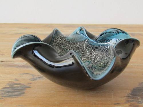 Vintage Murano art glass small bowl or ashtray, prestine condition, 12cm x 12cm