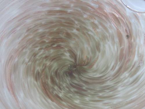 Vintage Seguso Murano art glass bowl, 19cm diameter, prestine condition