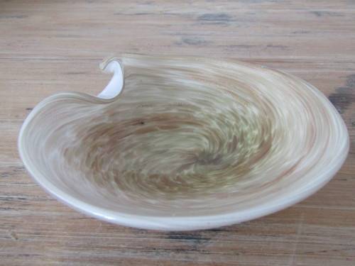 Vintage Seguso Murano art glass bowl, 19cm diameter, prestine condition