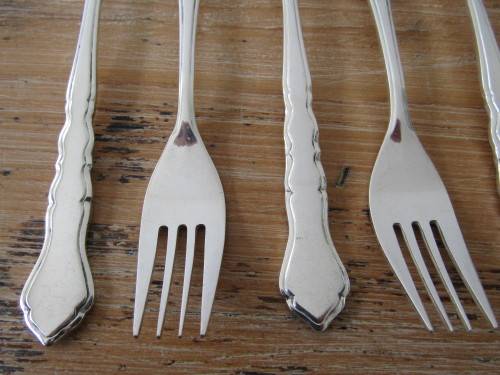 Set of 6 vintage Viners of Sheffield EPA 1 silverplated Forks, 18cm, others available