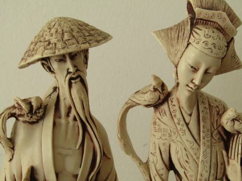 Pair of large Oriental Figurines, 48cm tall, excellent condition
