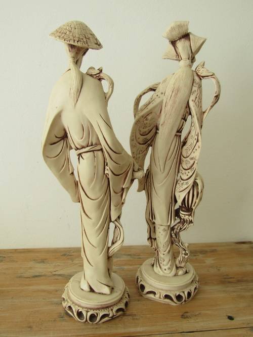 Pair of large Oriental Figurines, 48cm tall, excellent condition