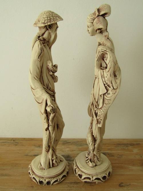 Pair of large Oriental Figurines, 48cm tall, excellent condition