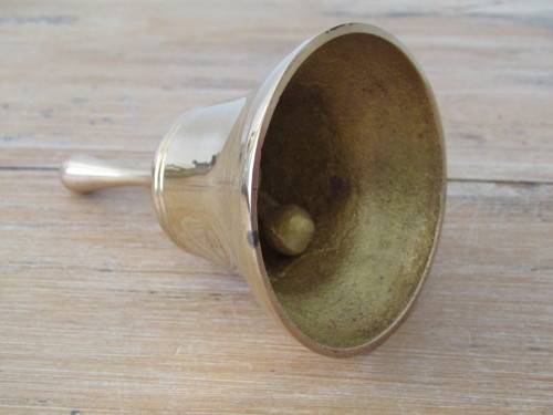 Vintage solid brass table Bell, 11cm high, working