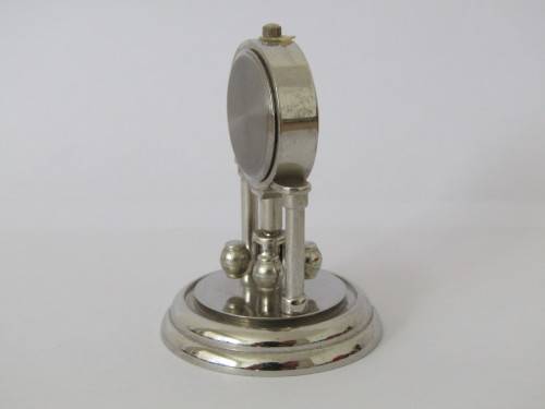 Vintage miniature Quartz desk clock, metal construction, 6cm high - others available