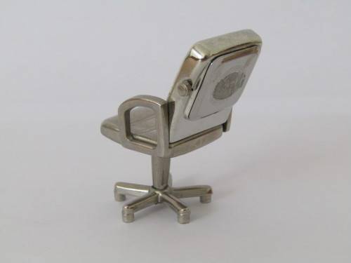 Vintage miniature Quartz desk clock, metal construction, 5cm high - others available
