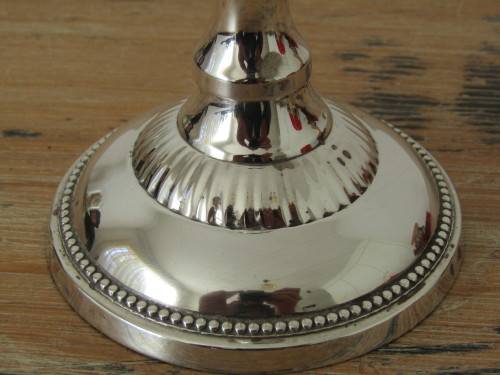 Pair of vintage tall silverplated candle sticks, 25cm, excellent condition
