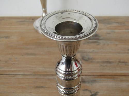 Pair of vintage tall silverplated candle sticks, 25cm, excellent condition
