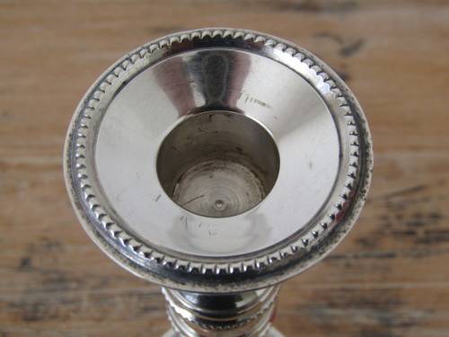 Pair of vintage tall silverplated candle sticks, 25cm, excellent condition