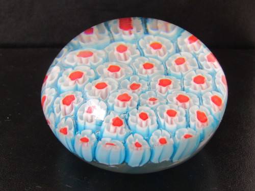 Vintage Murano art glass paperweight, Mille Fiore, 6.5cm diameter, other similar available