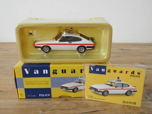 Collectable metal die cast scale model, Vanguards Police series, Ford Capri 3.0 S, mint in box