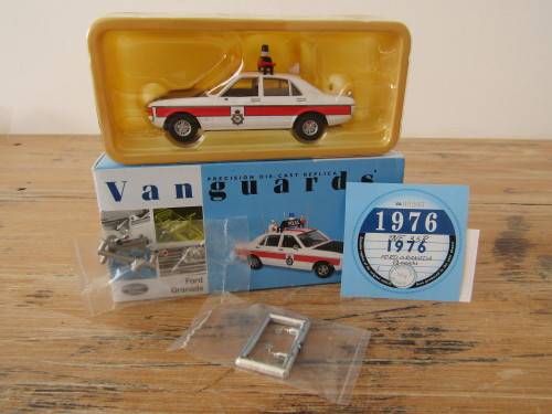 Collectable metal die cast scale model, Vanguards Police series, Ford Granada, mint in box