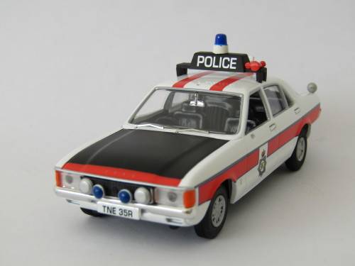 Collectable metal die cast scale model, Vanguards Police series, Ford Granada, mint in box