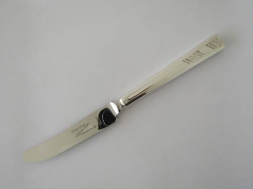 Boxed set of 6 Viners silverplated Knives "Silver Rose", Sheffield England, 21.5cm