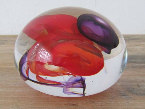 Magnificent David Reade original signed art glass Paperweight, 2013, Large 11cm diameter