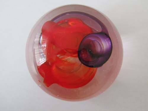Magnificent David Reade original signed art glass Paperweight, 2013, Large 11cm diameter