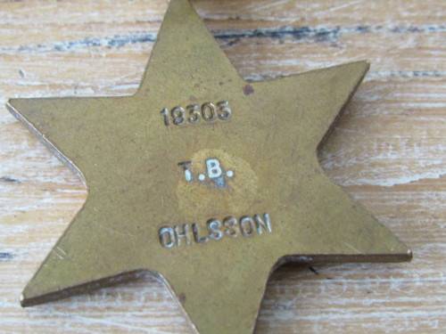 Medal set of 5 WW2 Medals awarded to Ohlsson