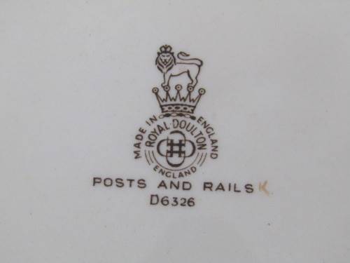 Lot of 3 original Royal Doulton Horse Themed Bowls, D6326, excellent condition *Crazy R1 start*