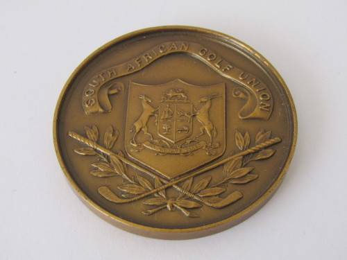 Vintage 1969 SA Golf Union amateur championship Medal, SAM case