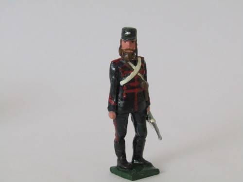 Vintage boxed set of 6 "Durban Mounted Rifles 1879" lead toy soldiers figures, 6cm