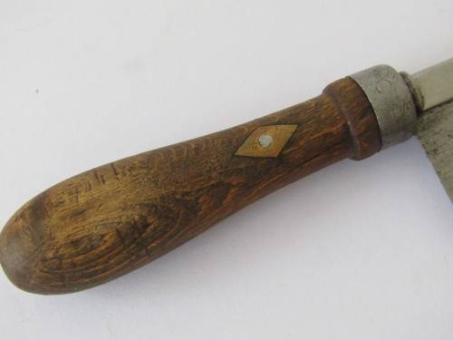 Excellent quality Backsaw with wooden blade cover and brass inlaid wooden handle, 35cm