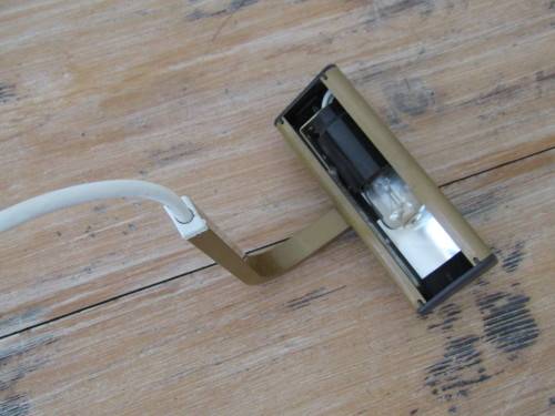 Vintage metal Picture Light, fits to the back of the painting or wall, 14.5cm, excellent and working