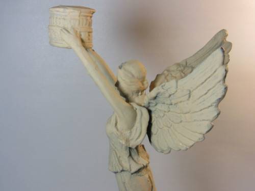 Vintage large solid Cast Iron Candle Holder, Angel wings , 3.6kg, 41cm