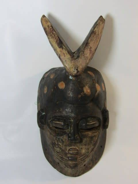 Very rare Antique wooden African Mask, 30cm x 16cm