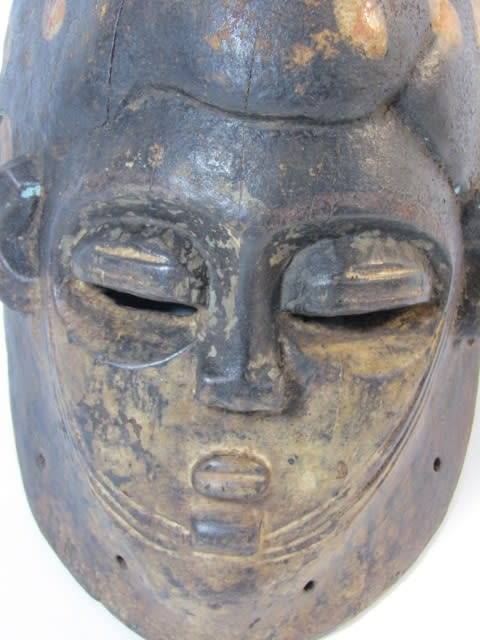Very rare Antique wooden African Mask, 30cm x 16cm